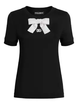 Dolce & Gabbana: Чёрная футболка  DG