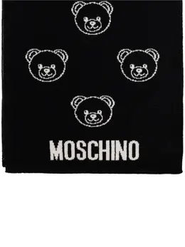 Moschino: Шарф  Teddy Bear с принтом