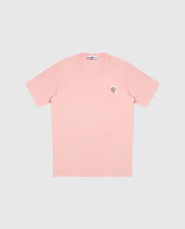 Stone Island: Розовая футболка 