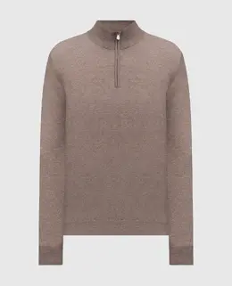 Brunello Cucinelli: Коричневый свитер 