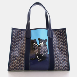 Goyard: Голубая сумка-шоппер 