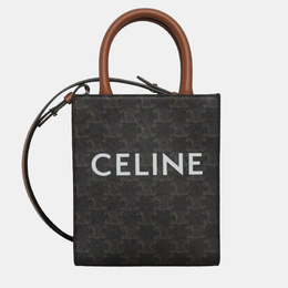 Celine: Коричневая сумка-шоппер 