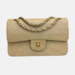 Chanel: Бежевая сумка 