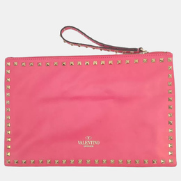 Valentino: Розовый клатч  Rockstud