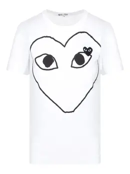 Comme Des Garcons Play: Футболка  Heart с принтом