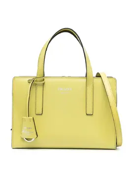 Prada: Жёлтая сумка-шоппер 