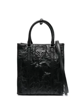Prada: Чёрная сумка-шоппер 