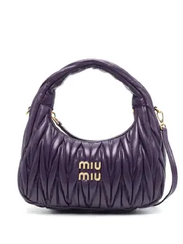 Miu Miu: Фиолетовая сумка 