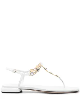 Miu Miu: Белые сандалии 