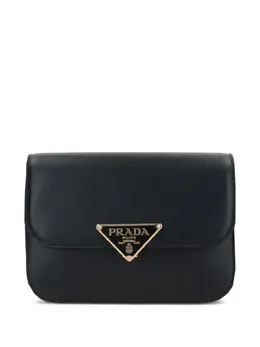 Prada: Чёрная сумка через плечо 