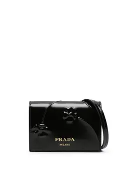 Prada: Кошелёк с растительным принтом 