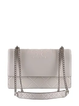 Tory Burch: Белая сумка  Fleming