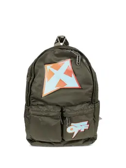Off-White: Зелёный рюкзак  Arrow
