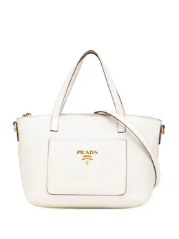 Prada Pre-Owned: Белая сумка-шоппер 