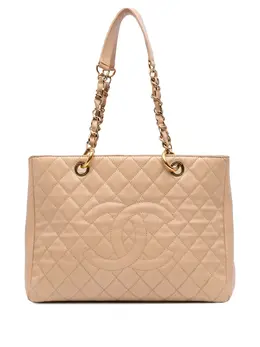 CHANEL Pre-Owned: Коричневая сумка-шоппер 