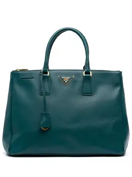 Prada Pre-Owned: Зелёная сумка 