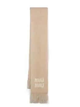 Miu Miu: Бежевый шарф 