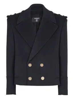 Balmain: Голубая куртка 
