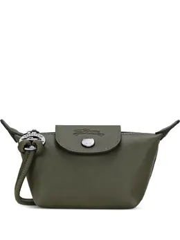 Longchamp: Зелёный кошелёк  Le Pliage