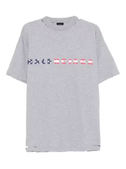 Balenciaga: Рваная футболка 