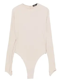 Mugler: Бежевый боди 