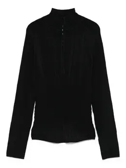 Mugler: Чёрный свитер 