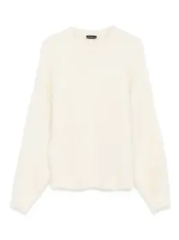Mugler: Белый свитер 
