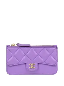 CHANEL Pre-Owned: Фиолетовый картхолдер 