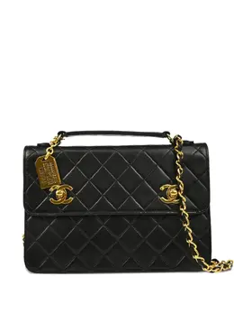 CHANEL Pre-Owned: Чёрная сумка 