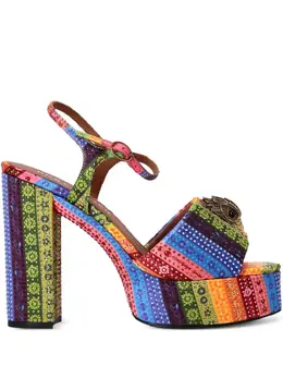 Kurt Geiger London: Голубые сандалии 