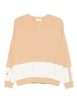 Elisabetta Franchi: Бежевый свитер 