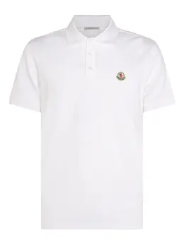 Moncler: Белое поло 