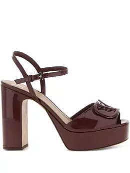 Valentino Garavani: Бордовые сандалии 