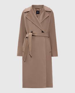 Max Mara Weekend: Бежевое пальто 
