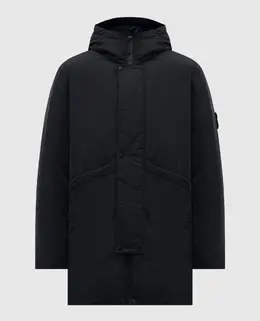 Stone Island: Чёрный пуховик 