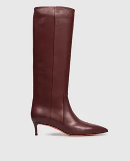Santoni: Бордовые сапоги 