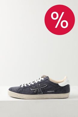 PREMIATA: Синие кеды  Steven