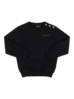 BALMAIN: Хлопковый свитшот 