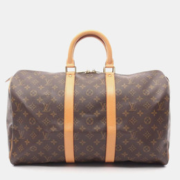 Louis Vuitton: Коричневая дорожная сумка  Keepall 45