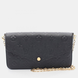 Louis Vuitton: Чёрная сумка  Pochette