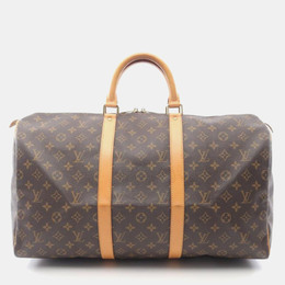Louis Vuitton: Коричневая дорожная сумка  Keepall 50