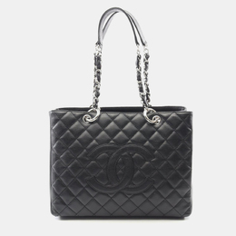 Chanel: Чёрная сумка-шоппер 