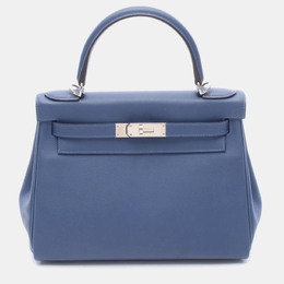 Hermes: Голубая сумка на руку  Kelly 28