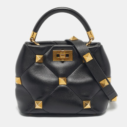 Valentino: Чёрная сумка на руку  Roman Stud