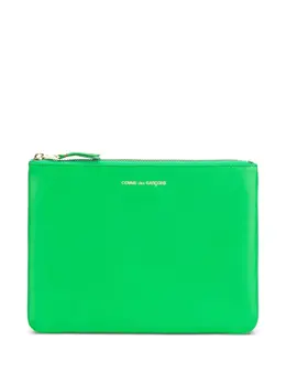 Comme Des Garçons Wallet: Зелёный клатч 