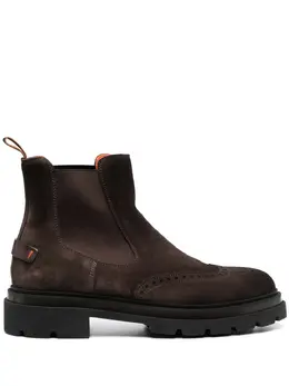 Santoni: Коричневые ботинки 