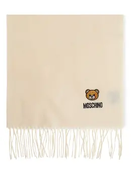 Moschino: Белый шарф  Teddy