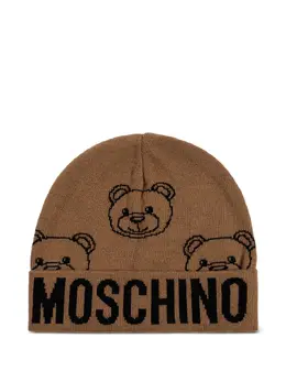 Moschino: Шапка  Teddy с принтом