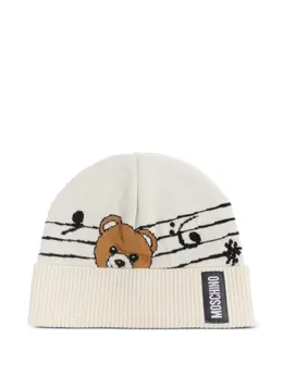 Moschino: Белая шапка  Teddy Bear