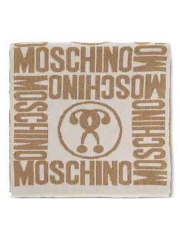 Moschino: Белый шарф  Teddy Bear